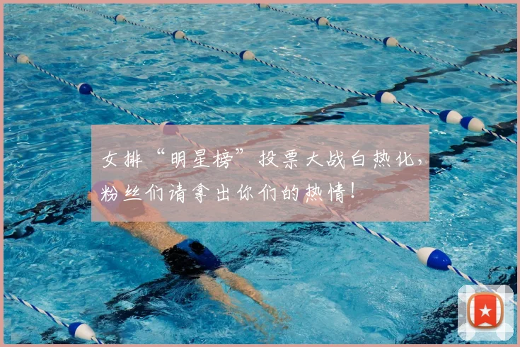 女排“明星榜”投票大战白热化，粉丝们请拿出你们的热情！